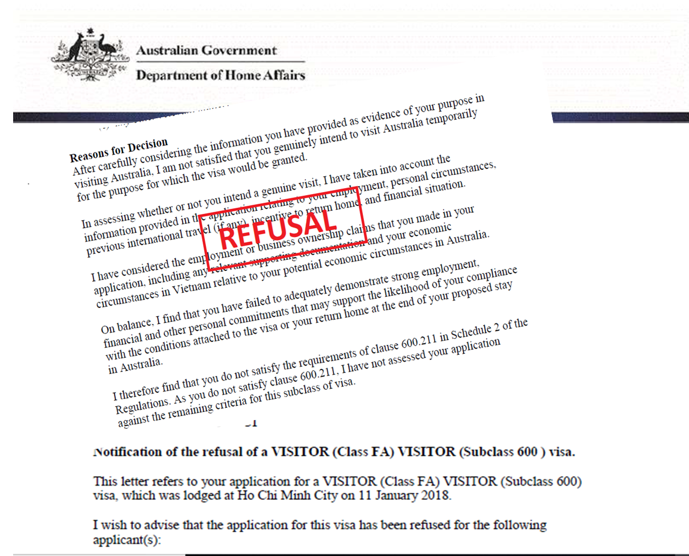 6 nguyên nhân khiến visa du lịch Úc bị từ chối 